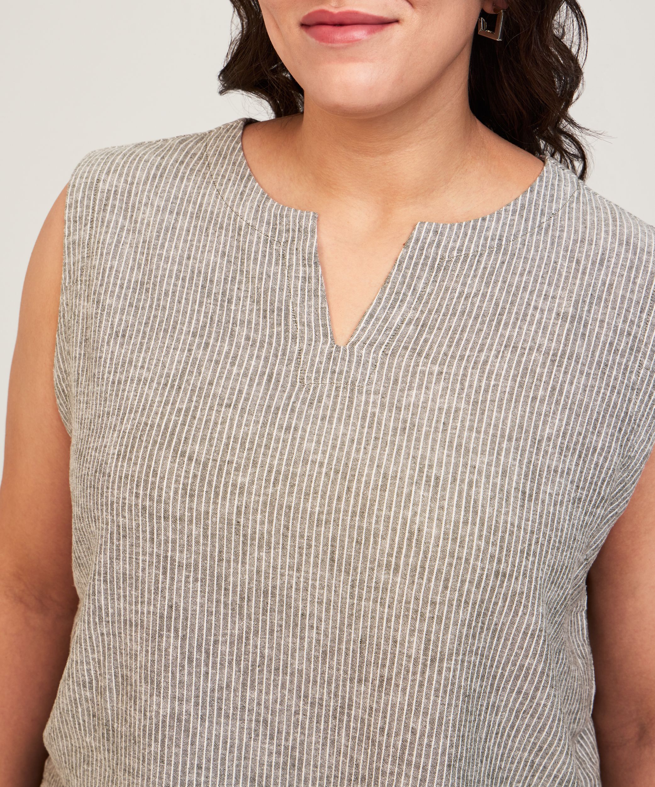 Débardeur en mélange de lin sans manches pour femmes, Denver Hayes