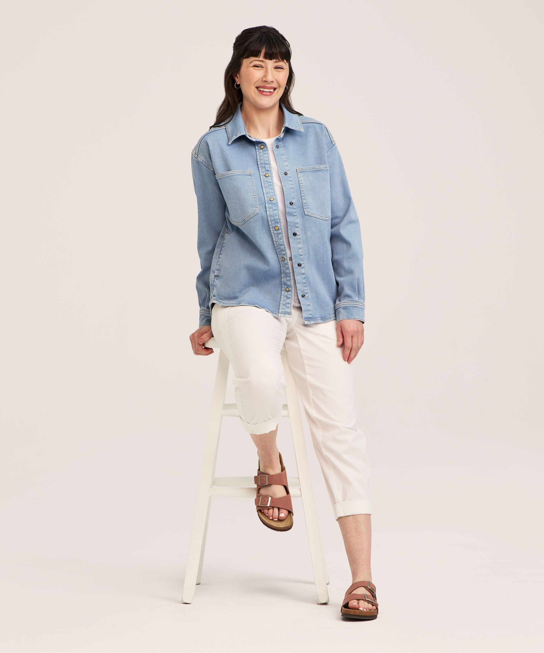 Veste-chemise en denim pour femmes, FarWest