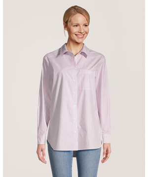Chemise boutonnée semi-ajustée à manches longues pour femmes, Denver Hayes