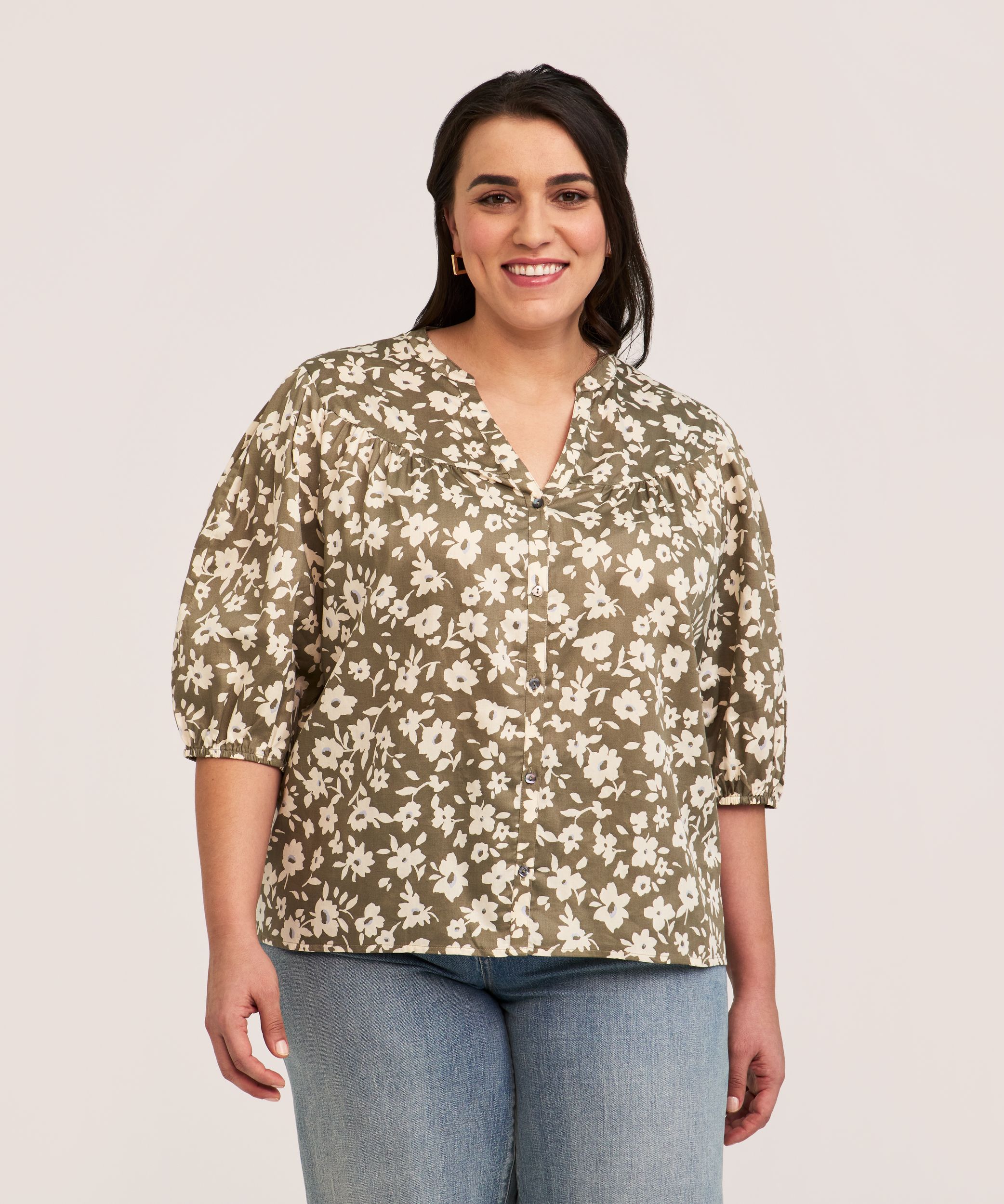 Chemisier de poète en satin de coton pour femmes, Denver Hayes