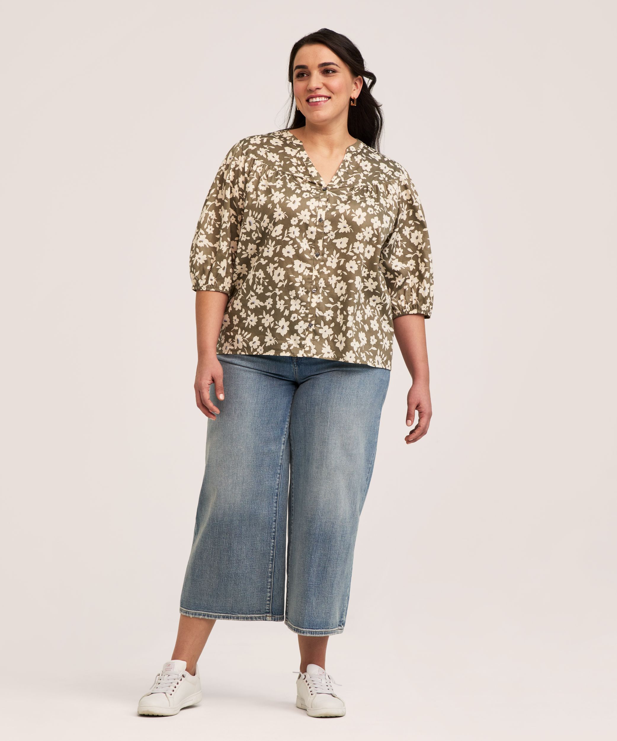 Chemisier de poète en satin de coton pour femmes, Denver Hayes