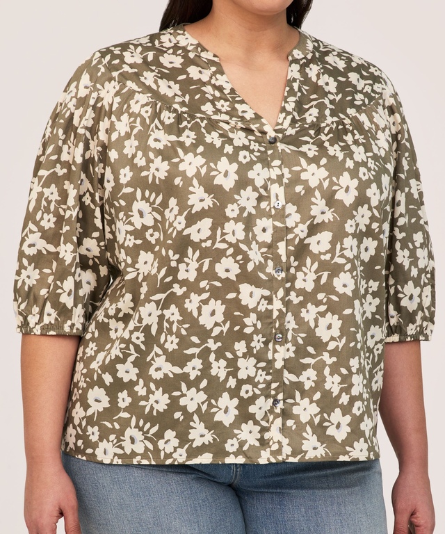 Denver Hayes Women's Cotton Sateen Poet Blouse