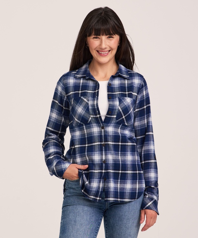 WindRiver Women's Semi-Fitted Stretch Flannel Shirt