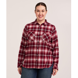 WindRiver Women's Semi-Fitted Stretch Flannel Shirt Front_Flat