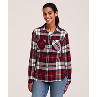 Chemise en flanelle extensible semi-ajustée pour femmes, WindRiver