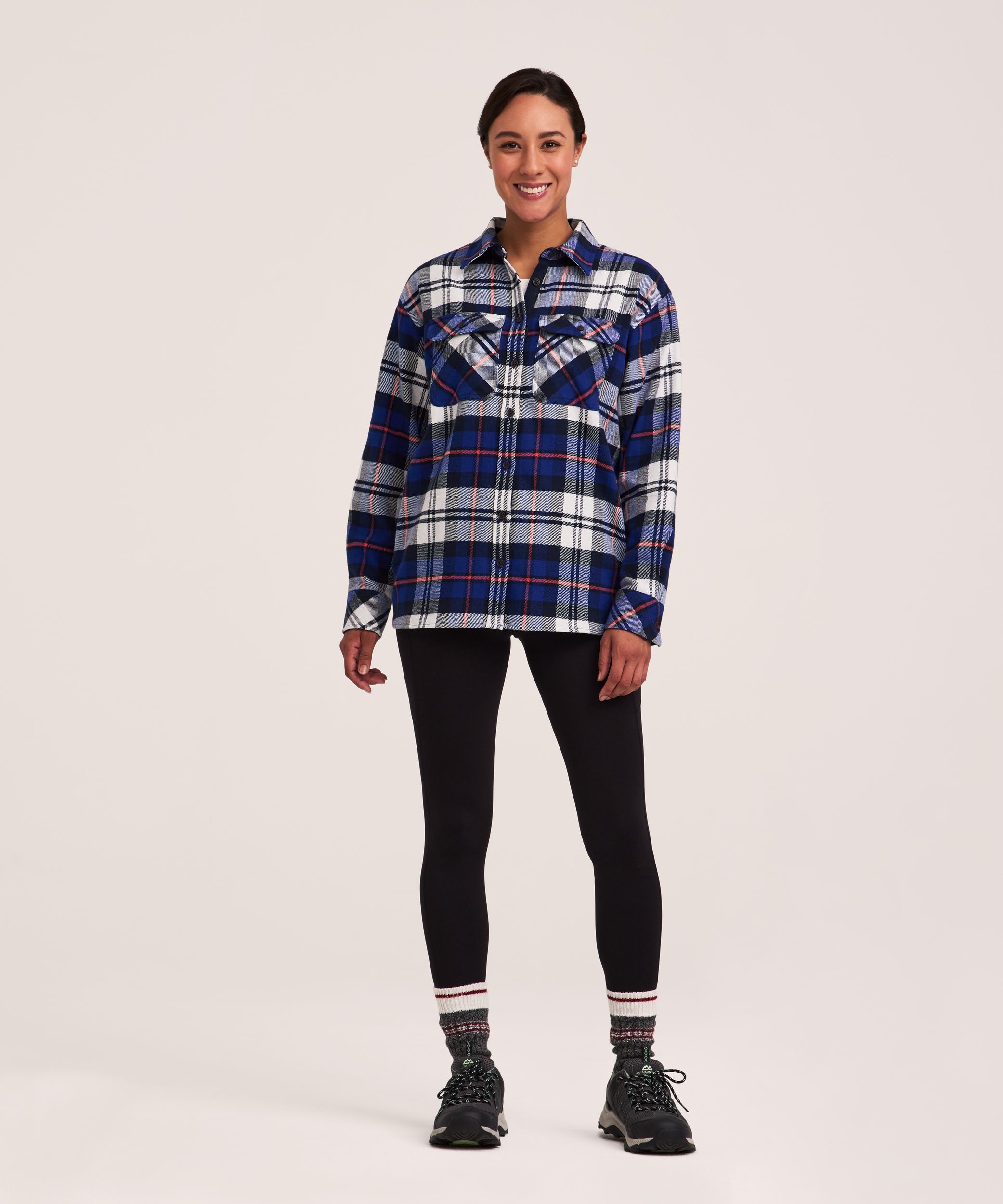 Chemise en flanelle surdimensionnée pour femmes, WindRiver
