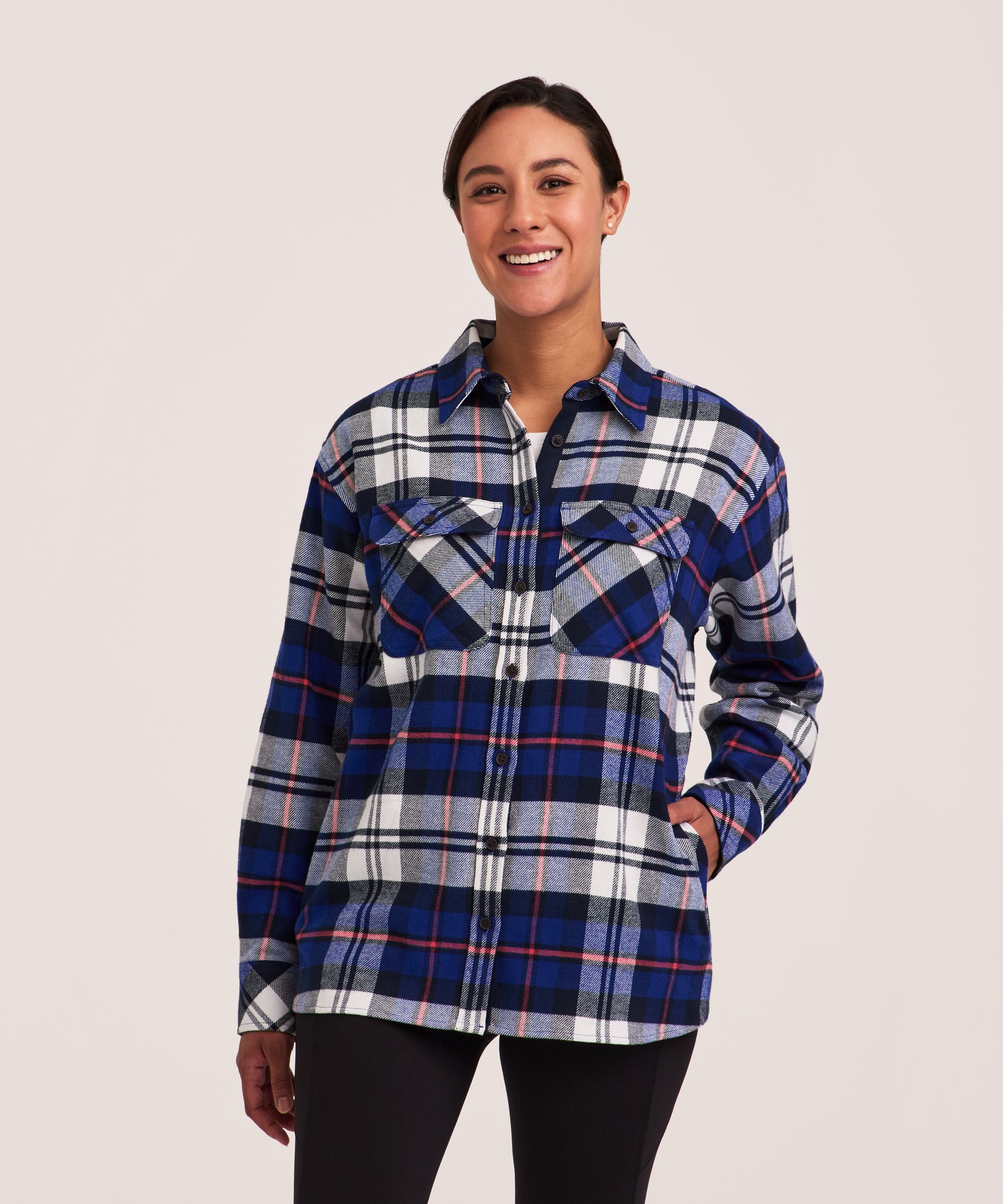 Chemise en flanelle surdimensionnée pour femmes, WindRiver
