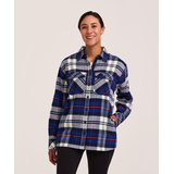 Chemise en flanelle surdimensionnée pour femmes, WindRiver Front_Flat