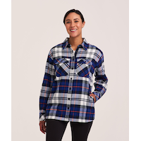 WindRiver Women's Oversize Flannel Shirt Front_Flat