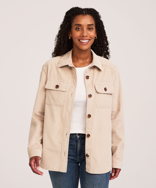 Surchemise en velours côtelé pour femmes, Denver Hayes