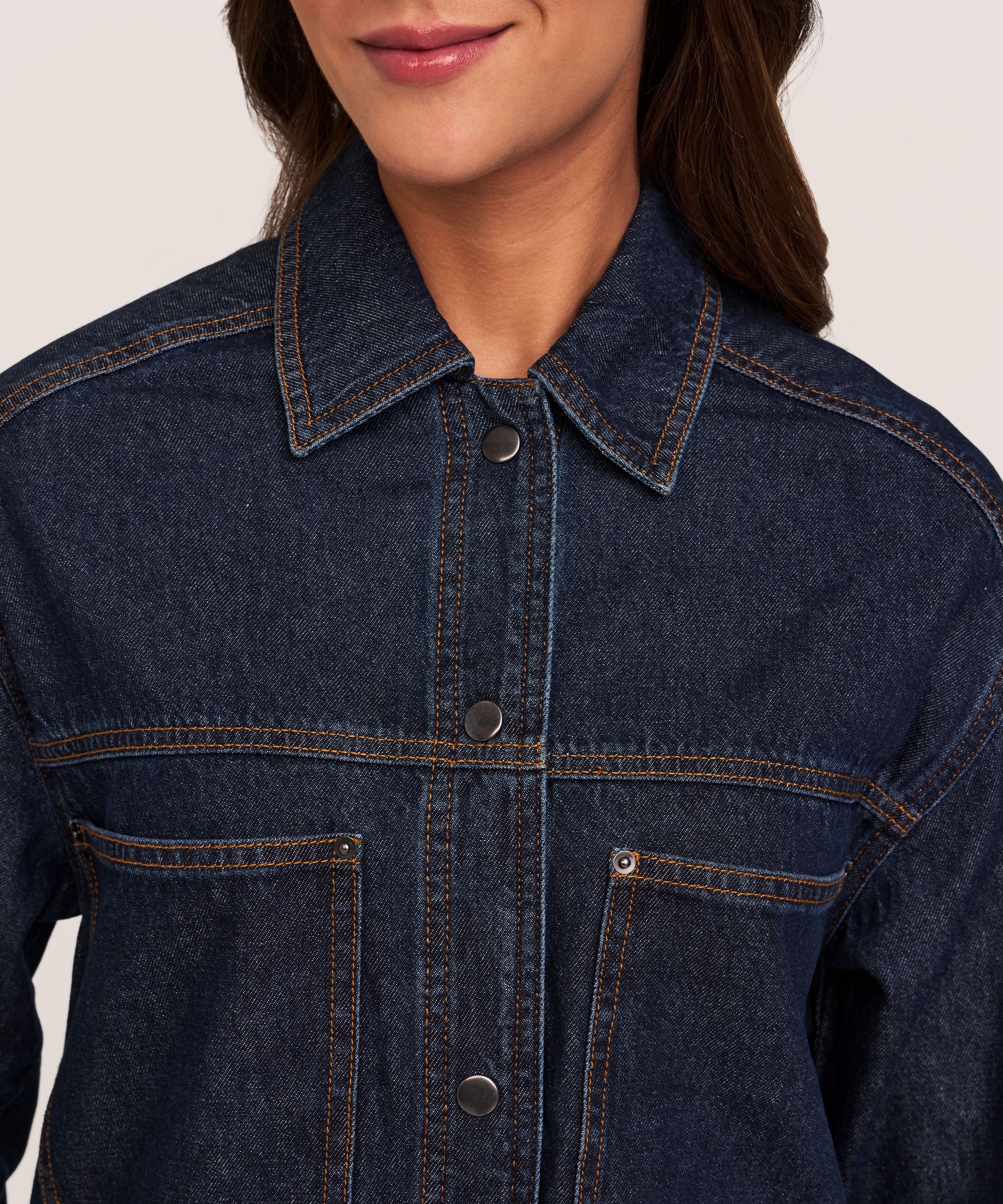 Surchemise en denim à manches longues pour femmes, Denver Hayes