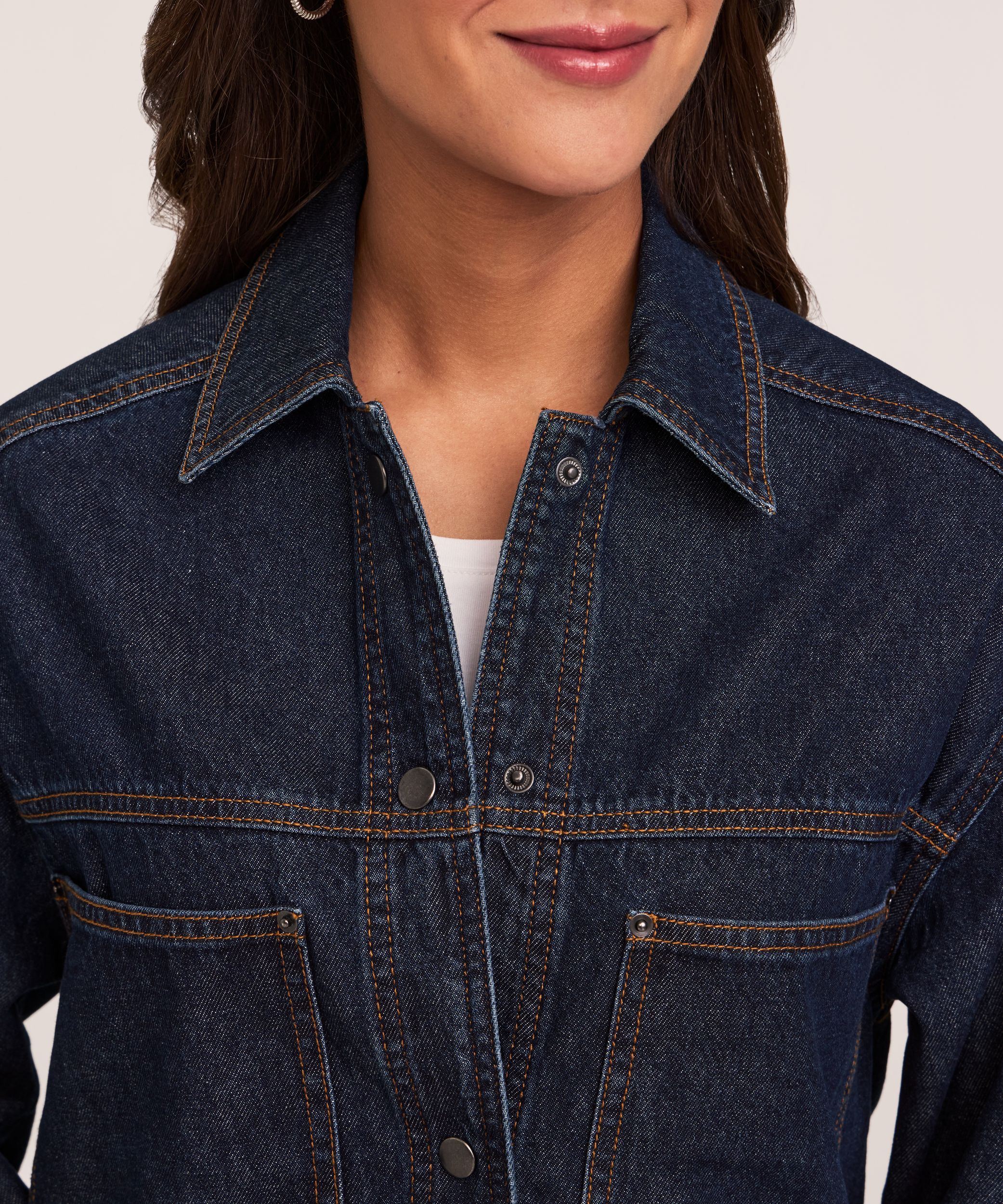 Surchemise en denim à manches longues pour femmes, Denver Hayes