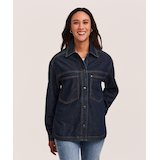 Surchemise en denim à manches longues pour femmes, Denver Hayes Front_Flat