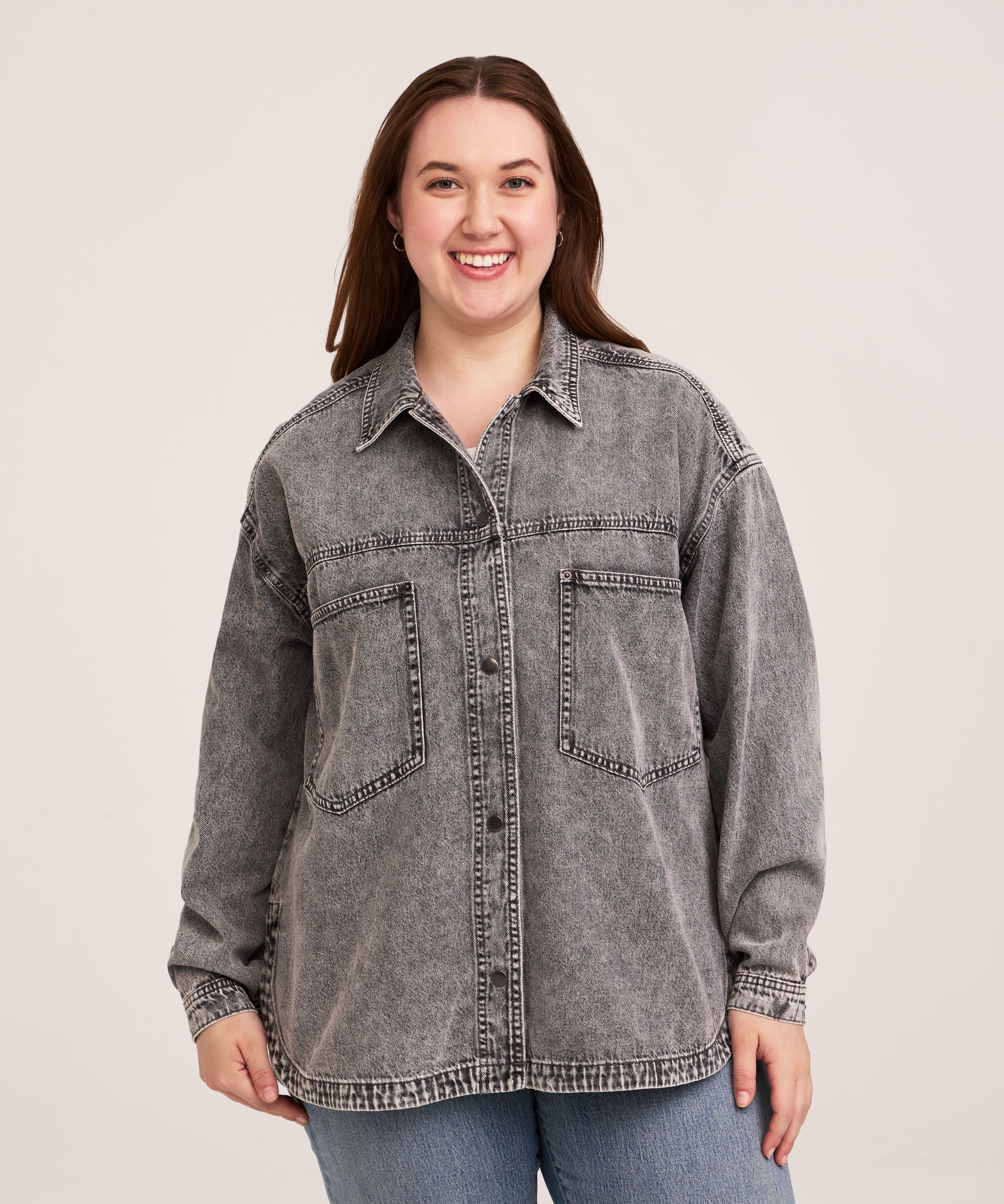 Denver Hayes Women's Long Sleeve Denim Overshirt