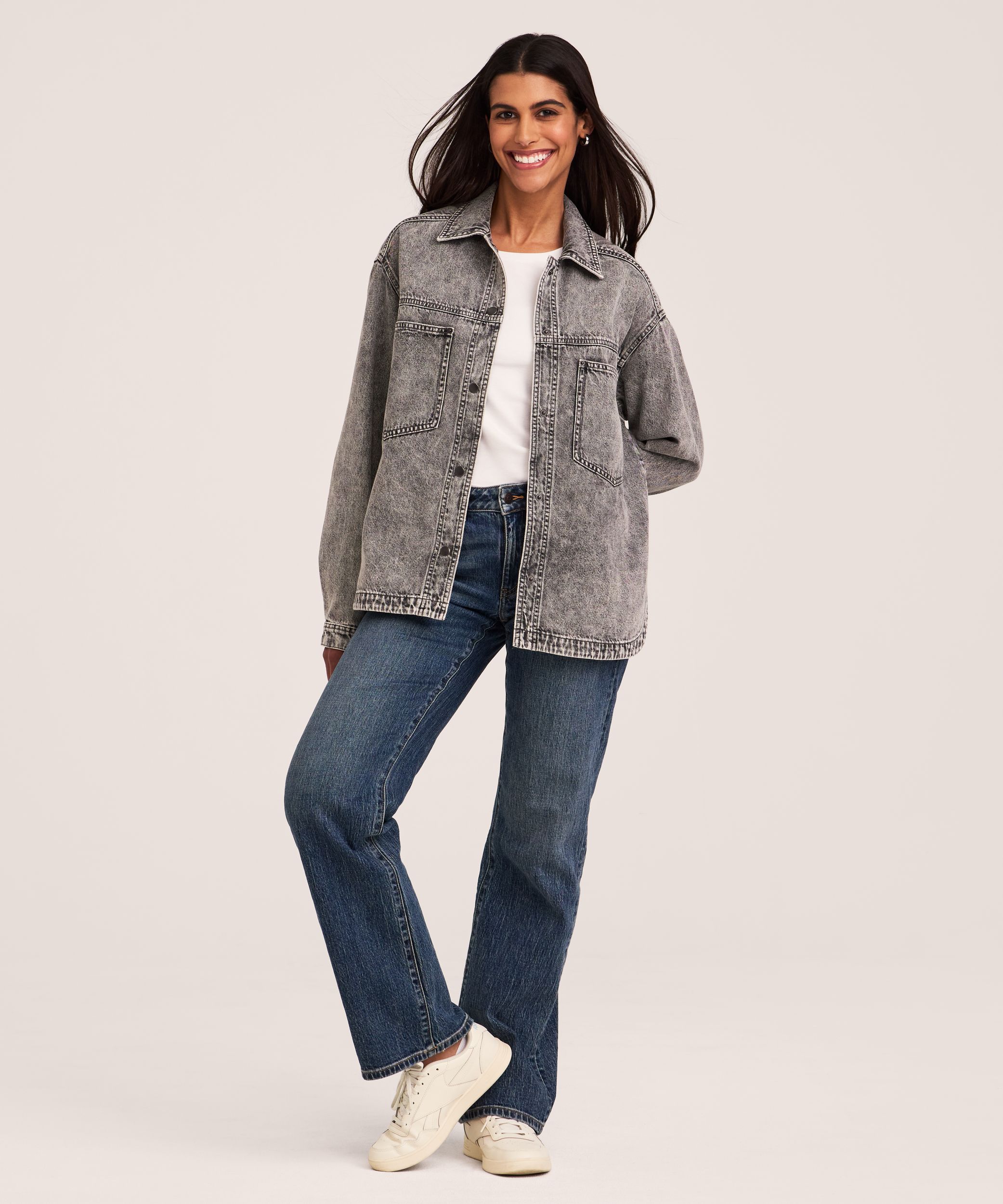 Denver Hayes Women's Long Sleeve Denim Overshirt