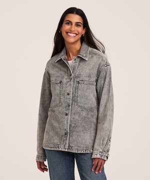 Denver Hayes Women's Long Sleeve Denim Overshirt