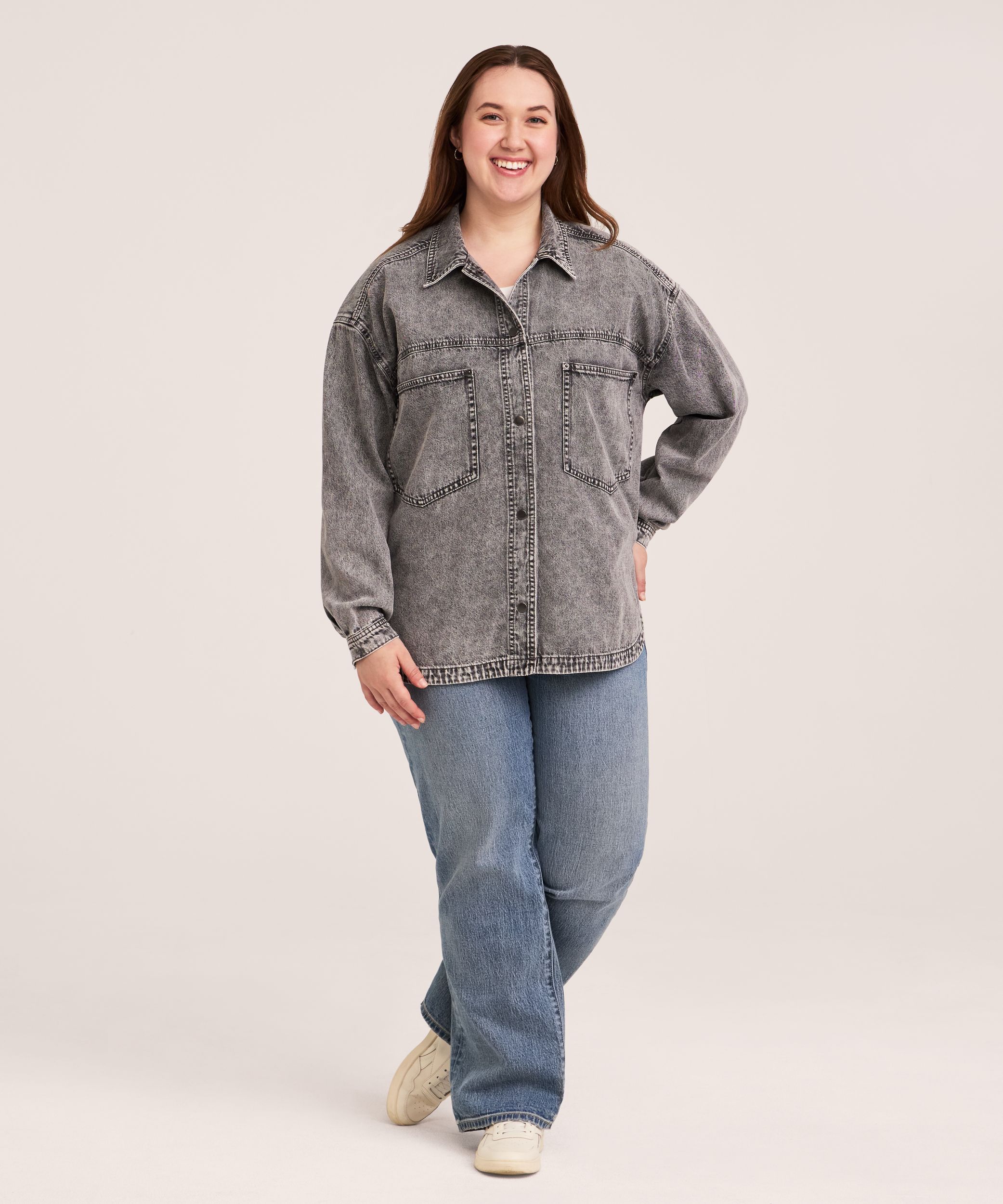 Denver Hayes Women's Long Sleeve Denim Overshirt