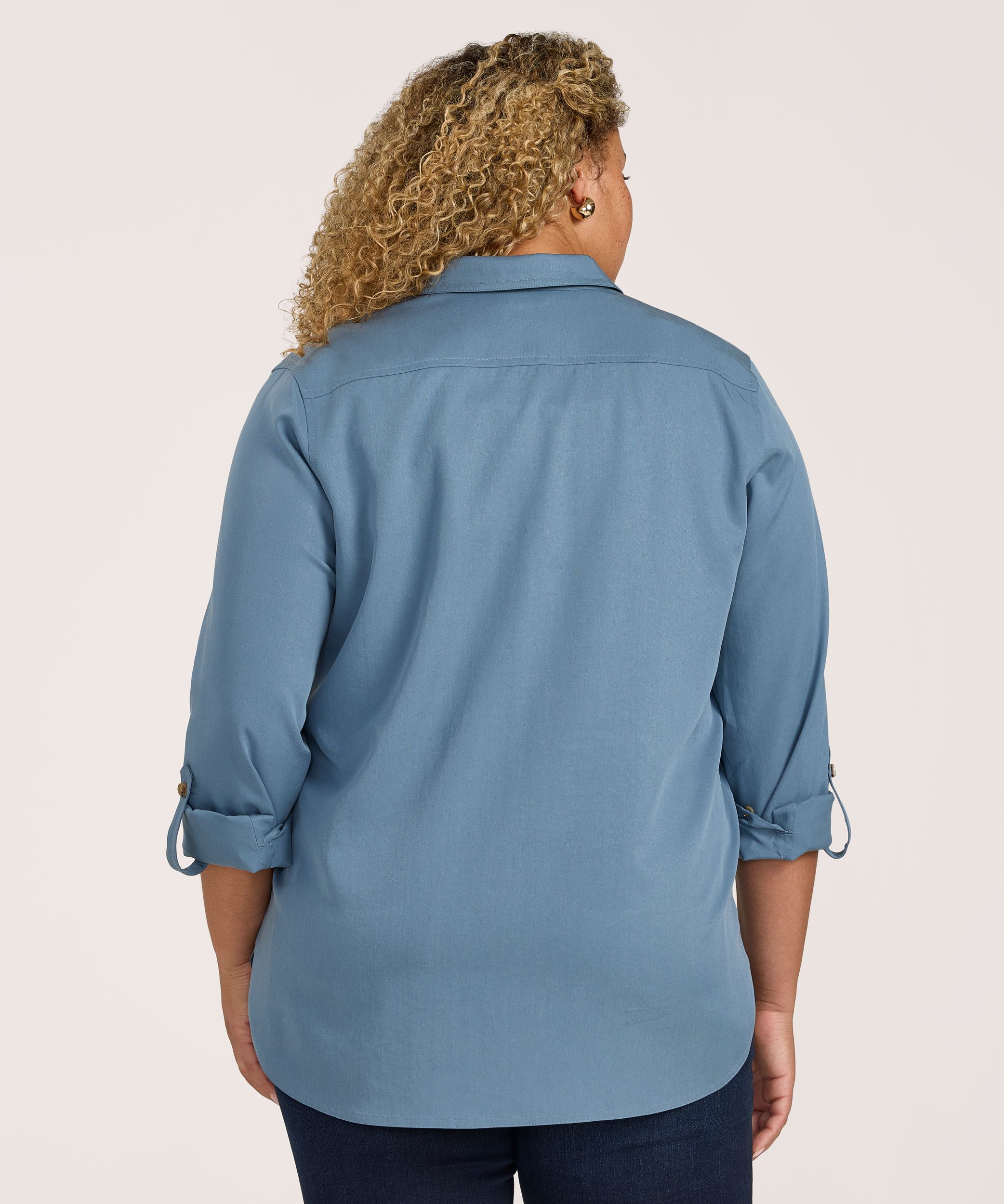 Chemise tout usage à enfiler et à manches longues en Tencel pour femmes, Denver Hayes
