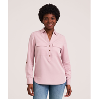 Denver Hayes Women's Long Sleeve Tencel Pullover Utility Shirt