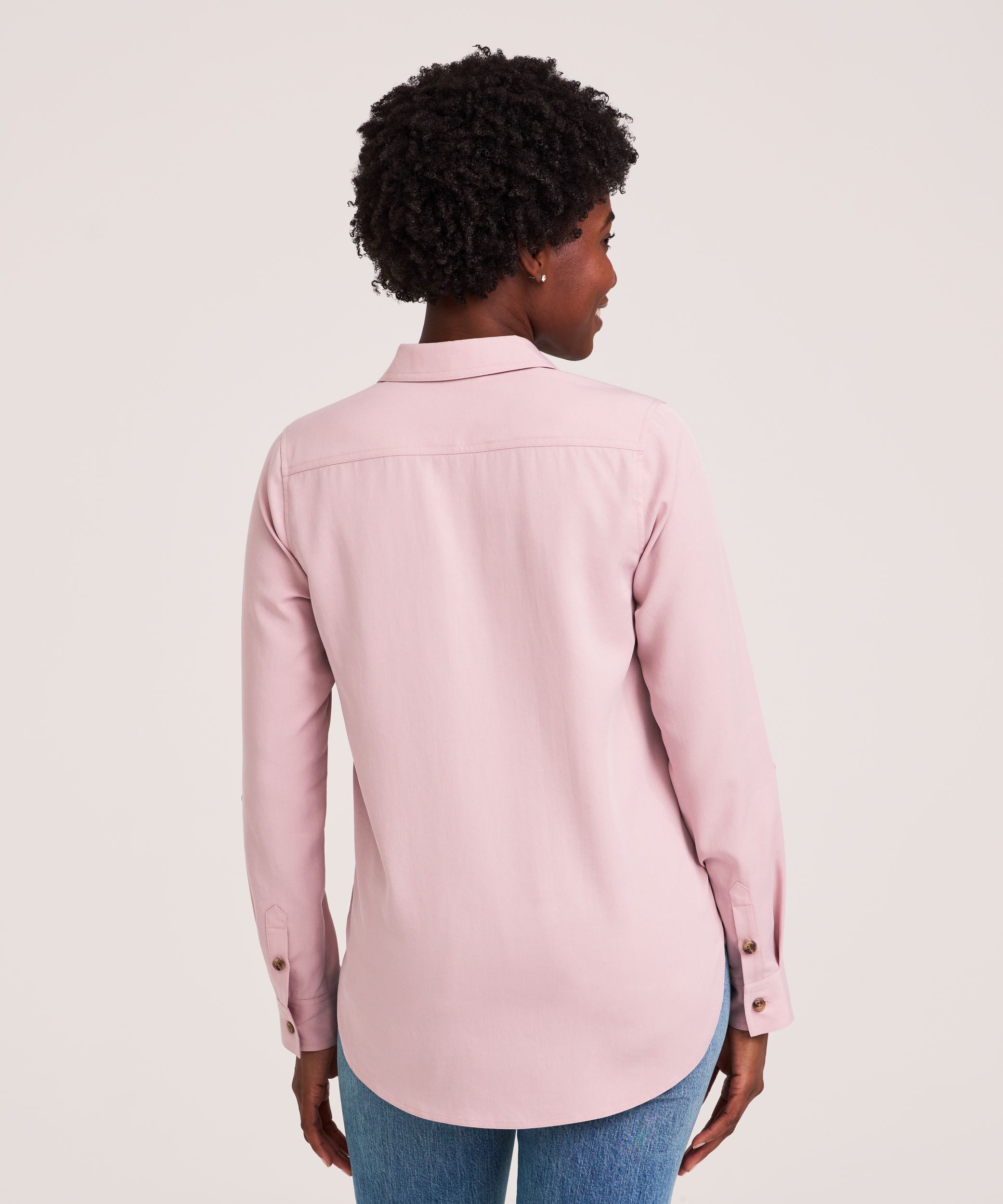 Chemise tout usage à enfiler et à manches longues en Tencel pour femmes, Denver Hayes