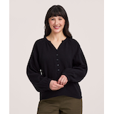 Blouse en mousseline double couche à manches longues pour femmes, Denver Hayes Front_Flat
