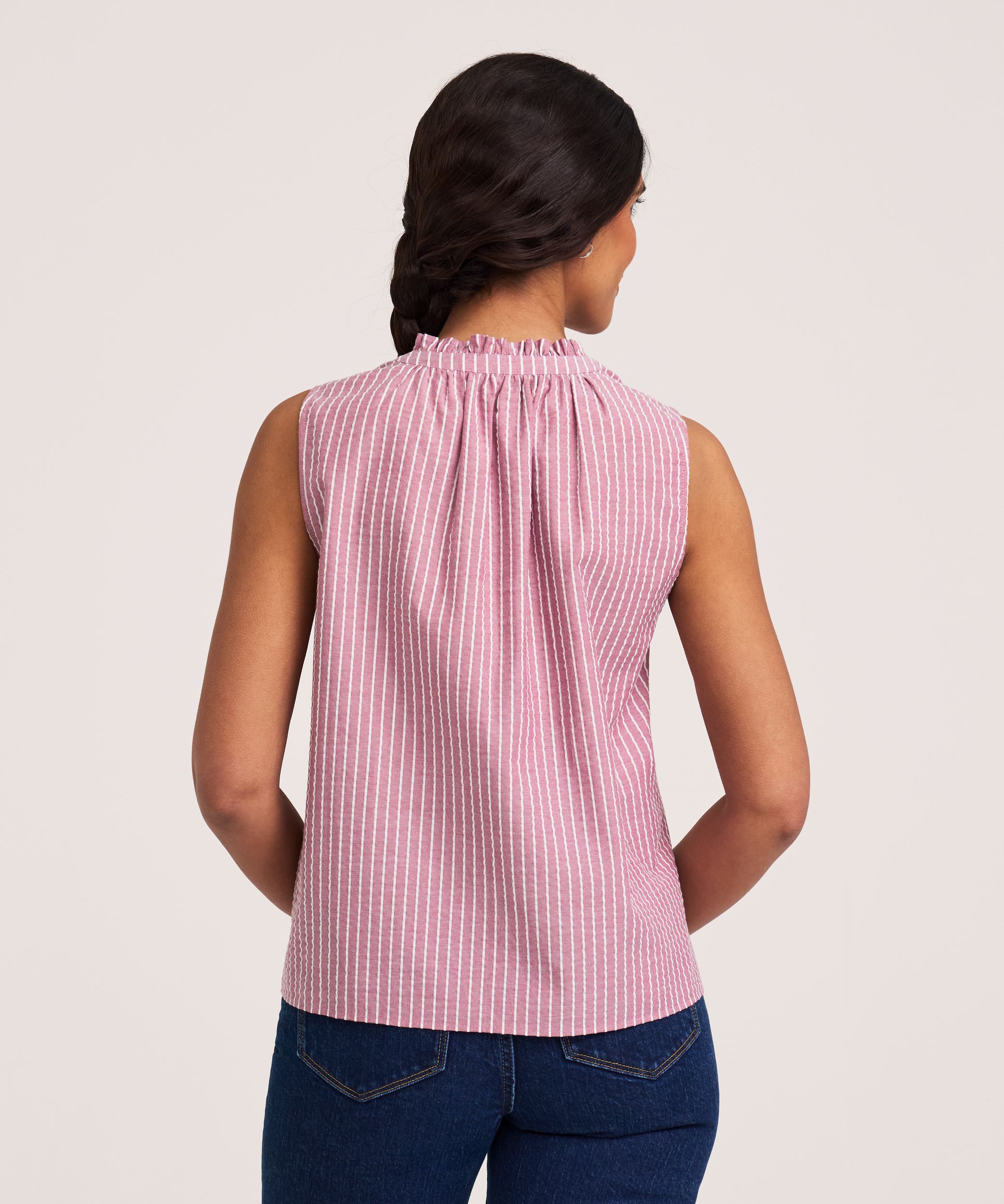 Blouse texturée sans manches pour femmes, Denver Hayes