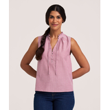 Blouse texturée sans manches pour femmes, Denver Hayes
