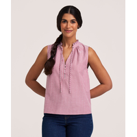 Blouse texturée sans manches pour femmes, Denver Hayes