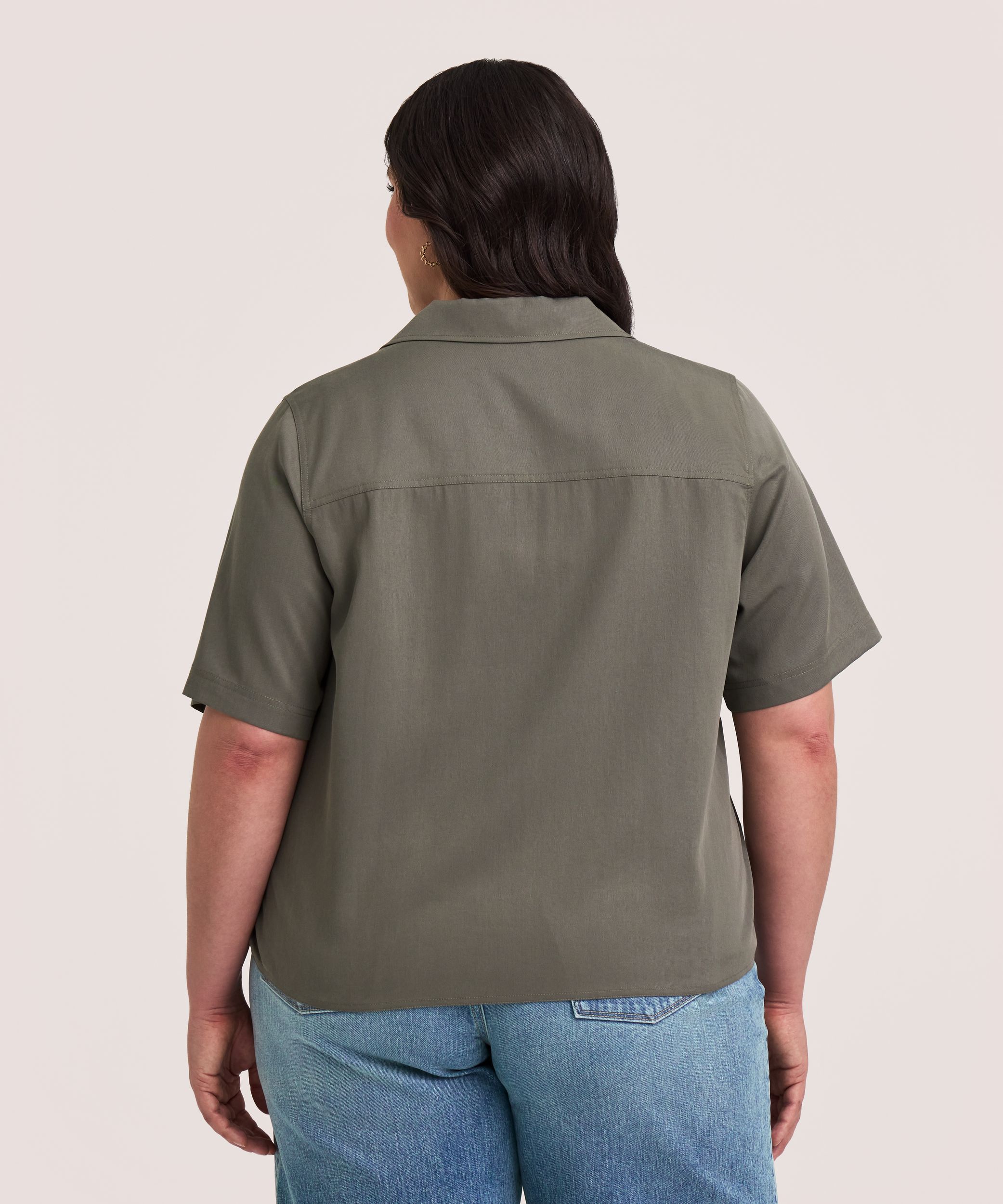 Chemise boutonnée décontractée tout-usage en Tencel à manches courtes pour femmes, Denver Hayes