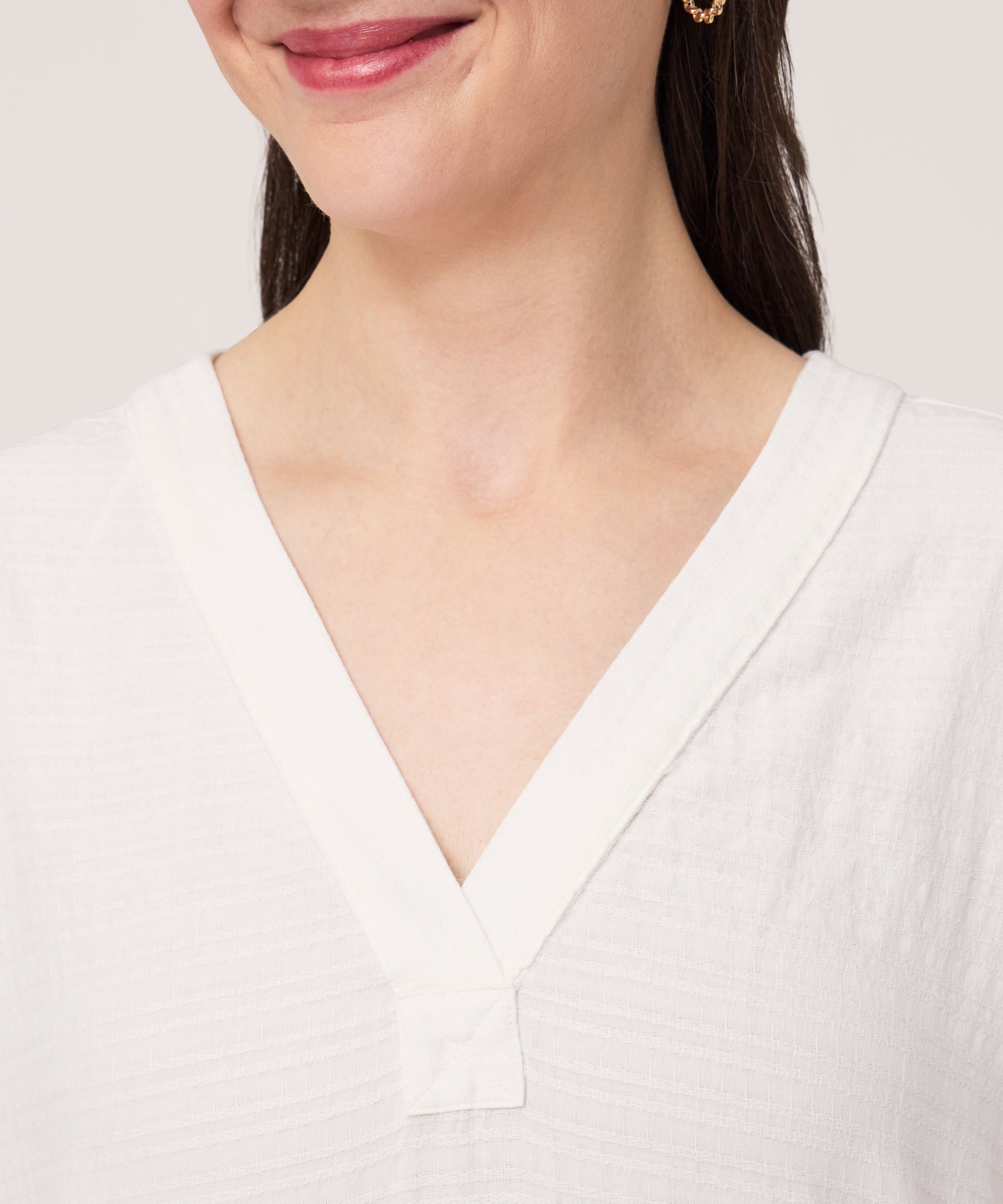 Blouse texturée légère à manches courtes pour femmes, Denver Hayes