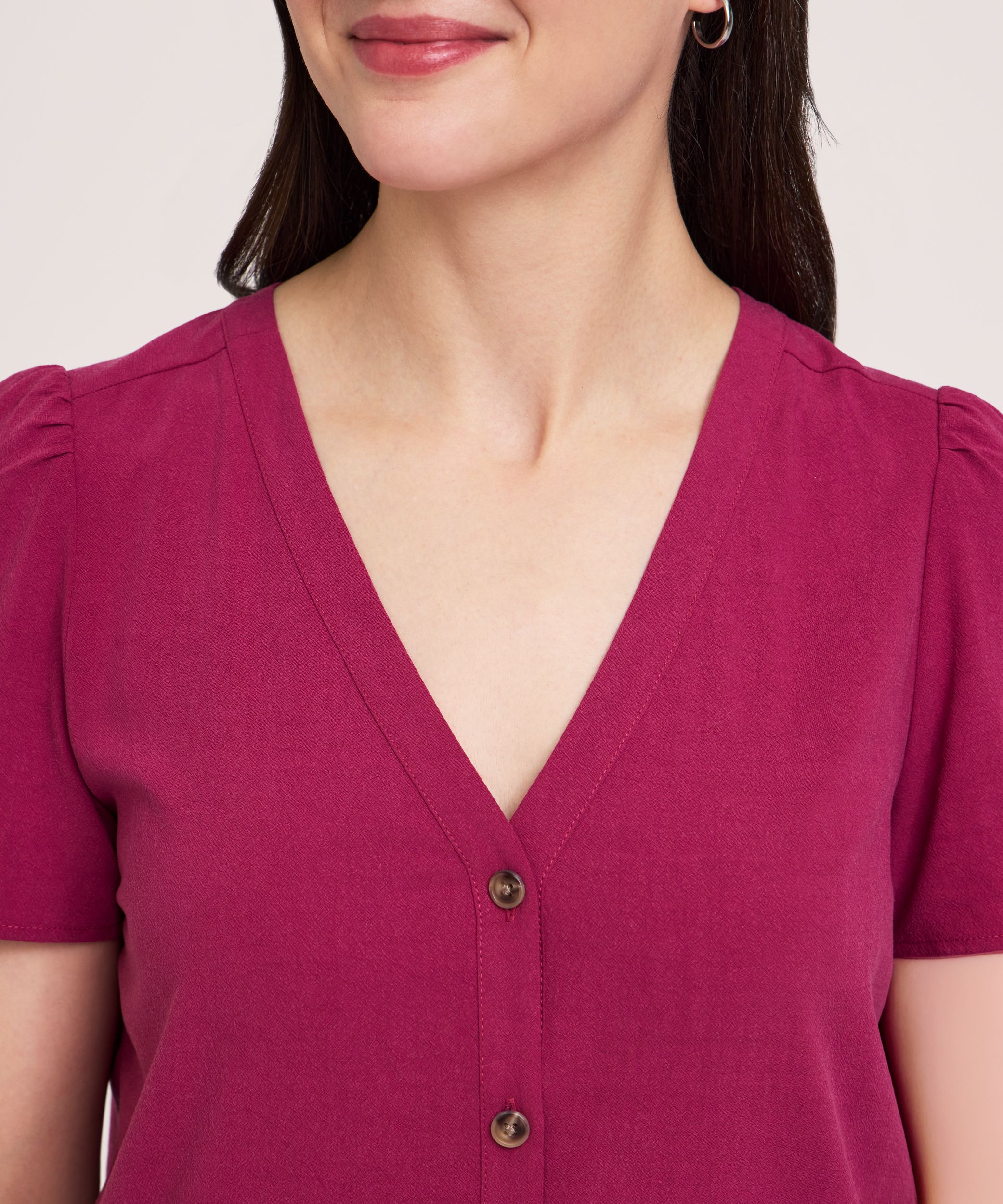 Chemise boutonnée à manches courtes pour femmes, Denver Hayes