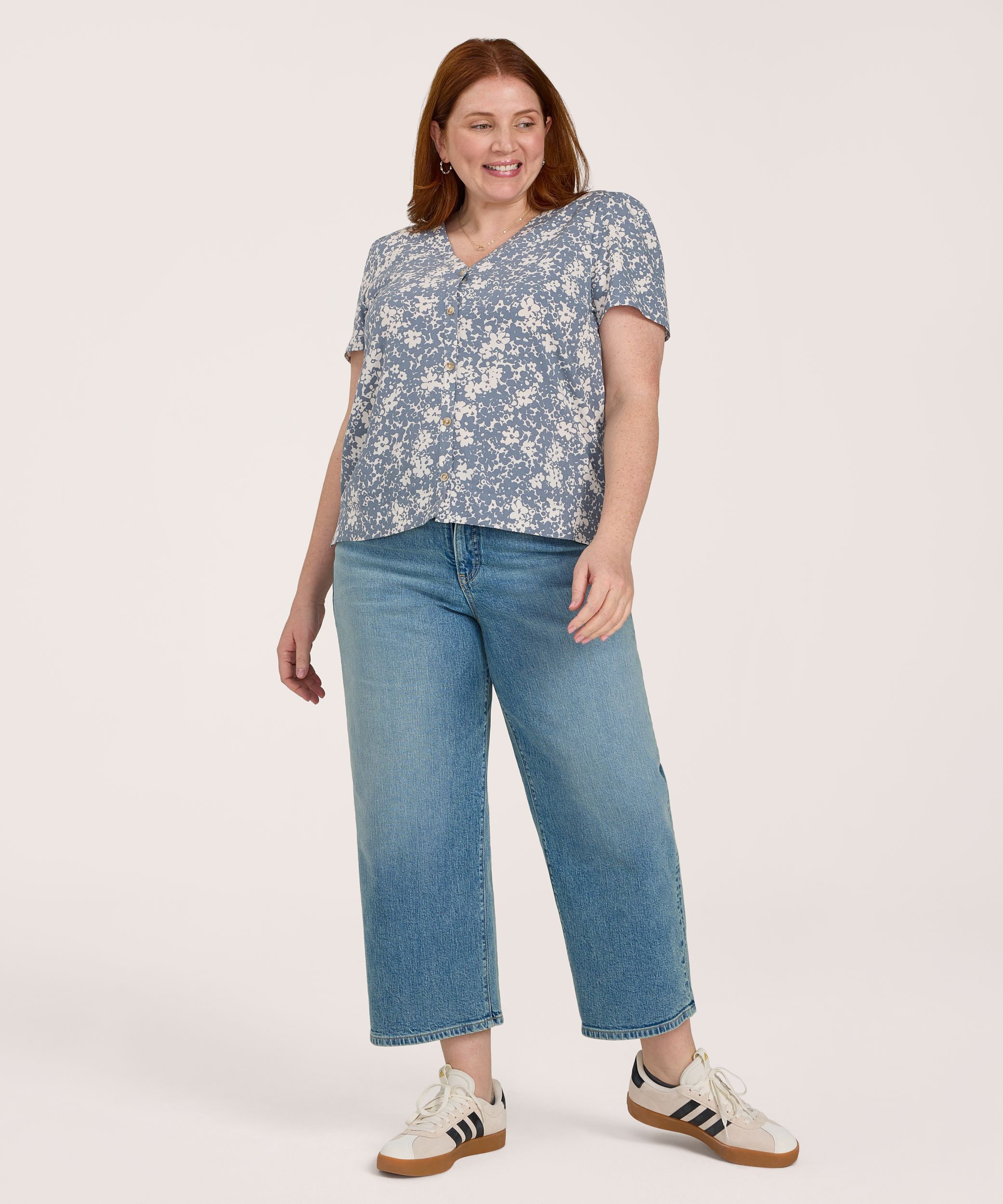 Denver Hayes Women's Short Sleeve Button-Up Shirt