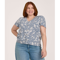 Chemise boutonnée à manches courtes pour femmes, Denver Hayes