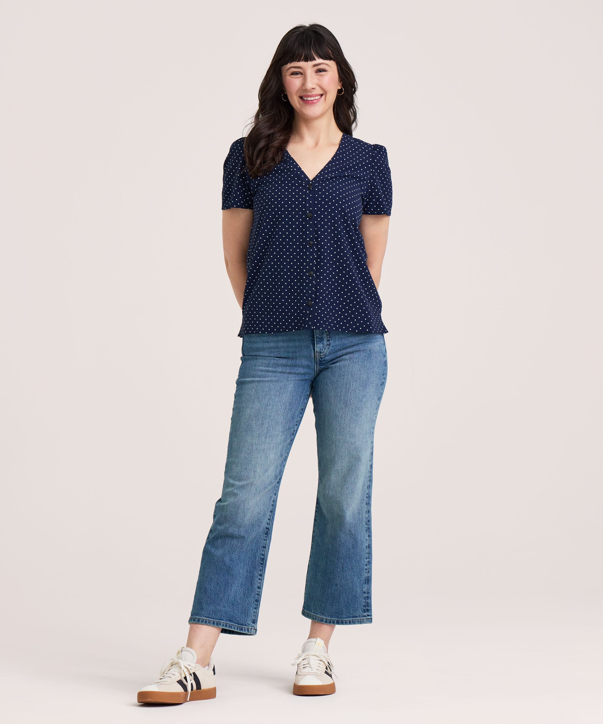 Denver Hayes Women's Short Sleeve Button-Up Shirt