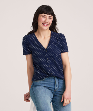 Denver Hayes Women's Short Sleeve Button-Up Shirt