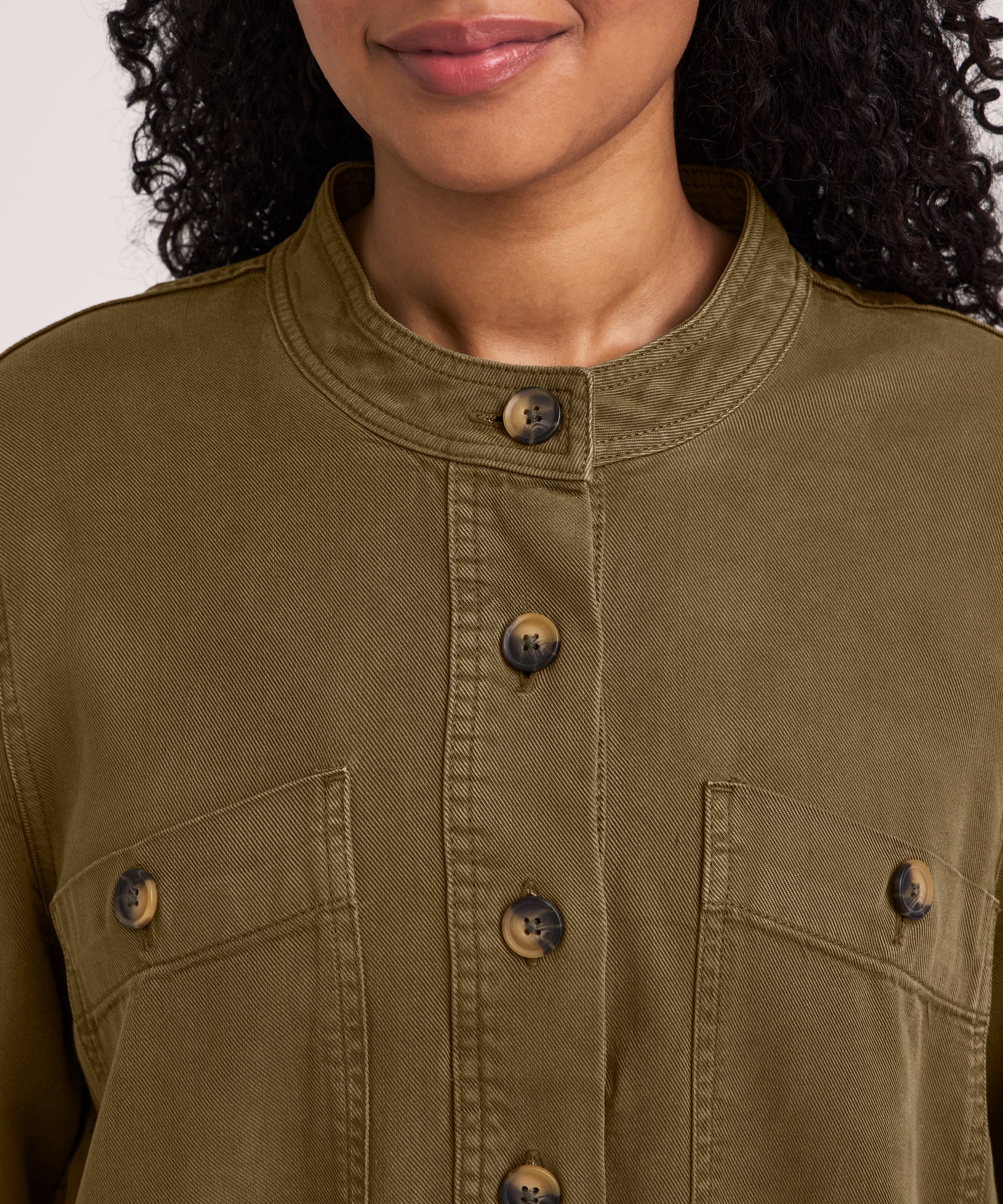 Denver Hayes Women's Tencel Copped Utility Jacket