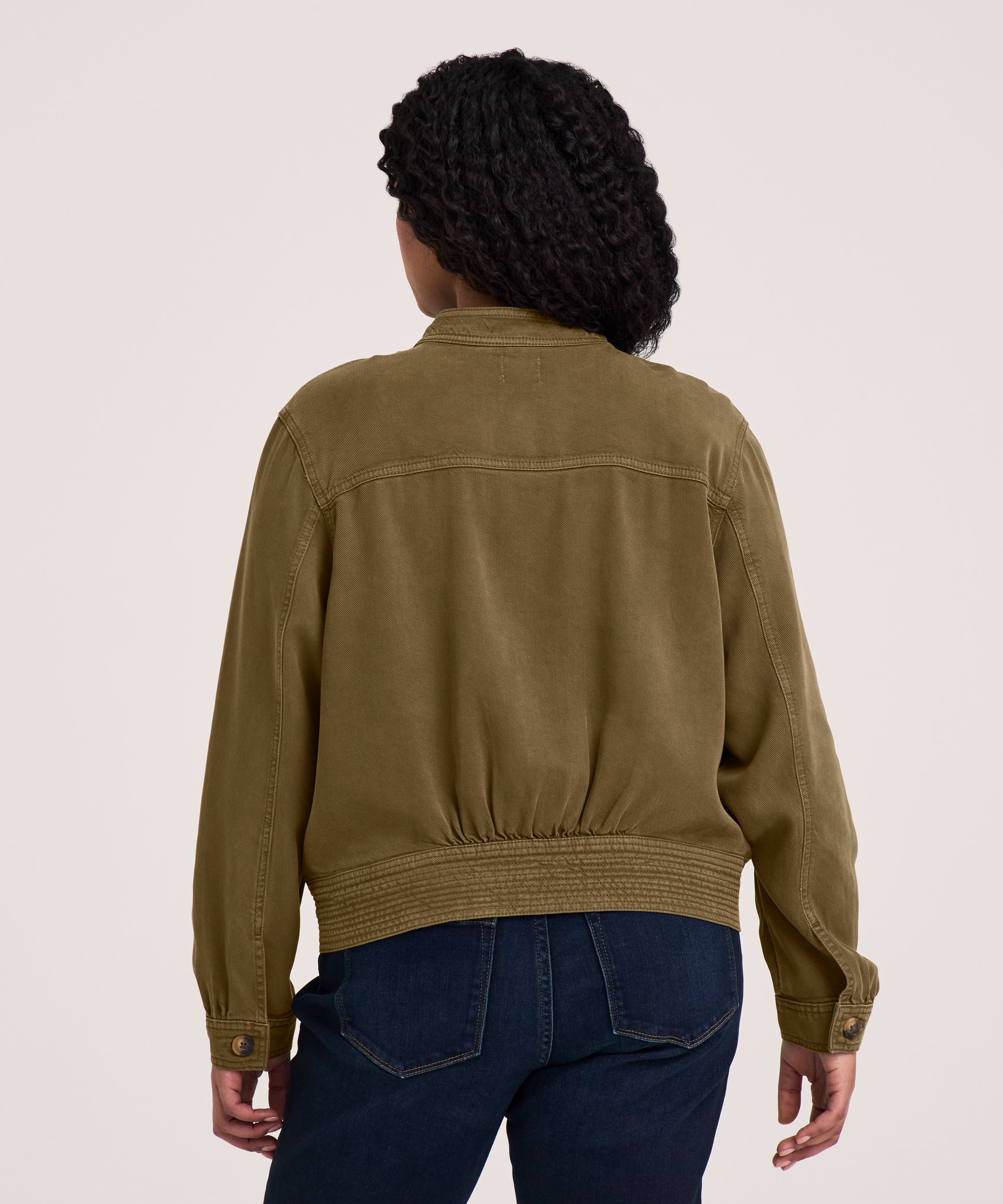 Denver Hayes Women's Tencel Copped Utility Jacket