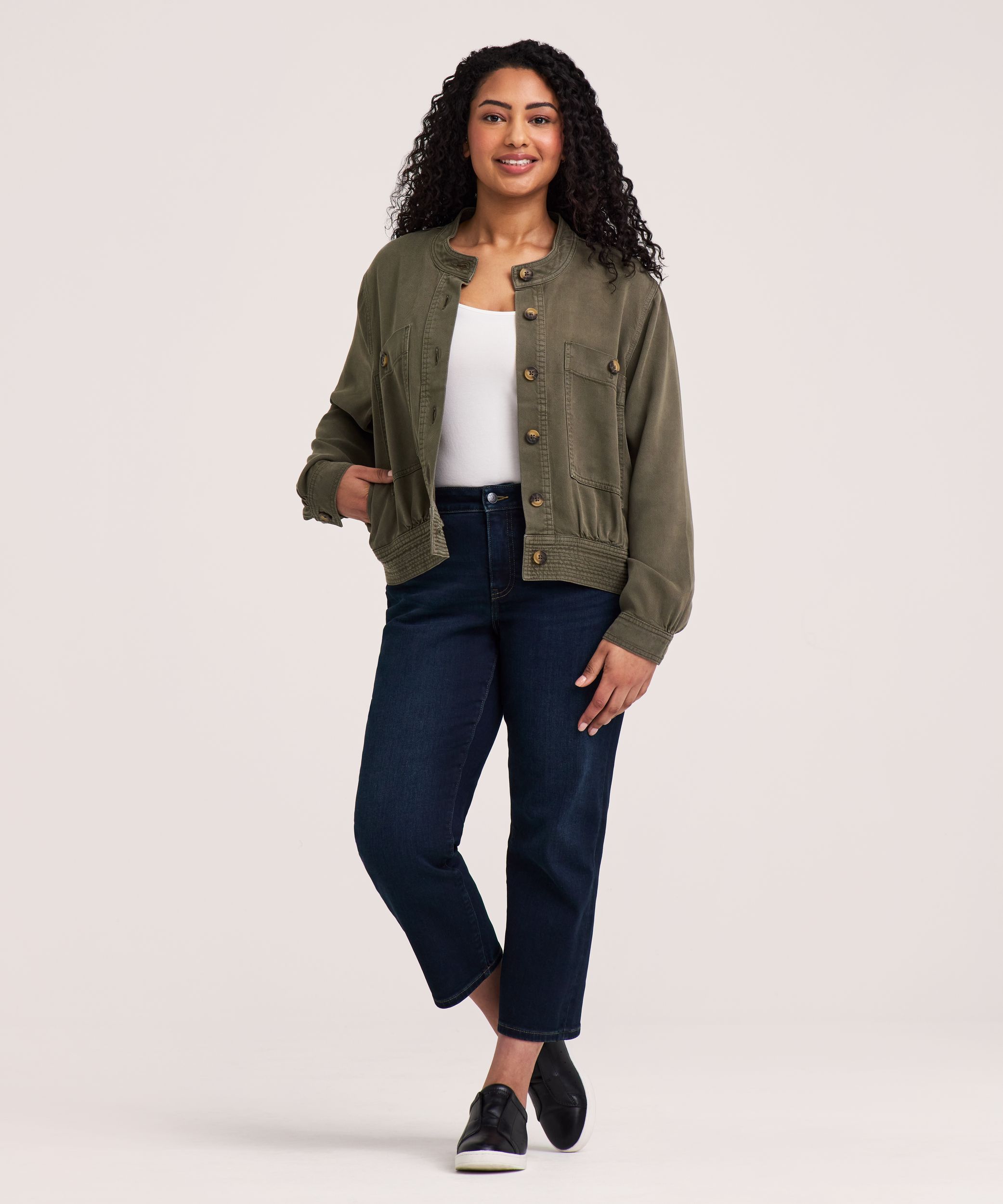 Veste fonctionnelle courte en lyocell pour femmes, Denver Hayes