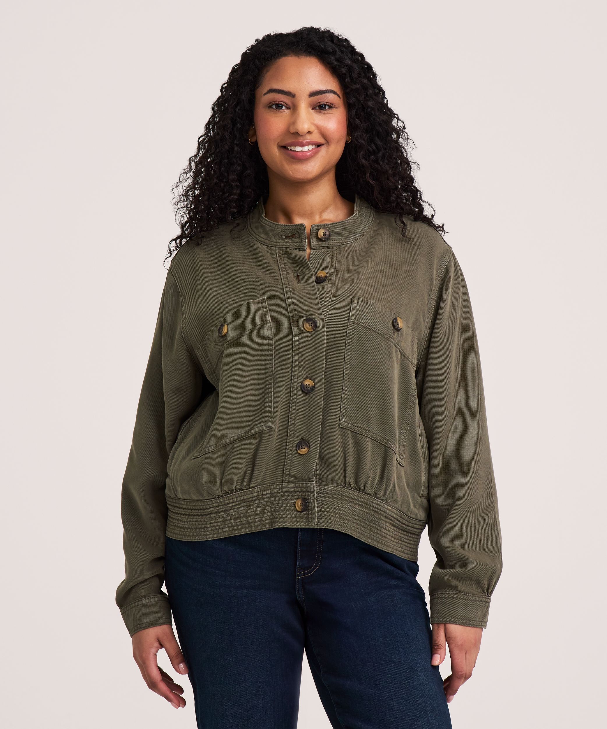 Veste fonctionnelle courte en lyocell pour femmes, Denver Hayes