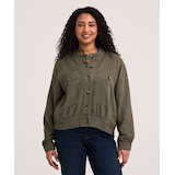 Veste fonctionnelle courte en lyocell pour femmes, Denver Hayes Front_Flat