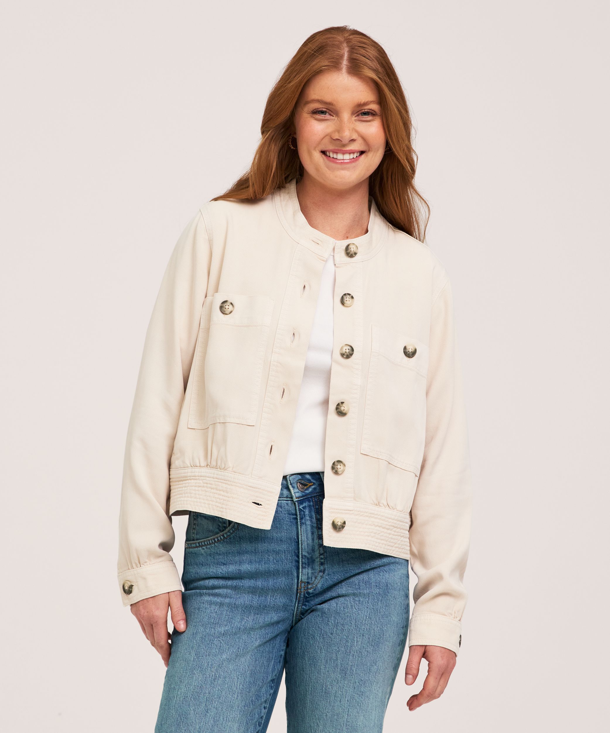 Denver Hayes Women's Tencel Copped Utility Jacket