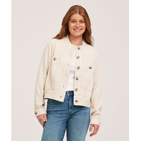 Denver Hayes Women's Tencel Copped Utility Jacket