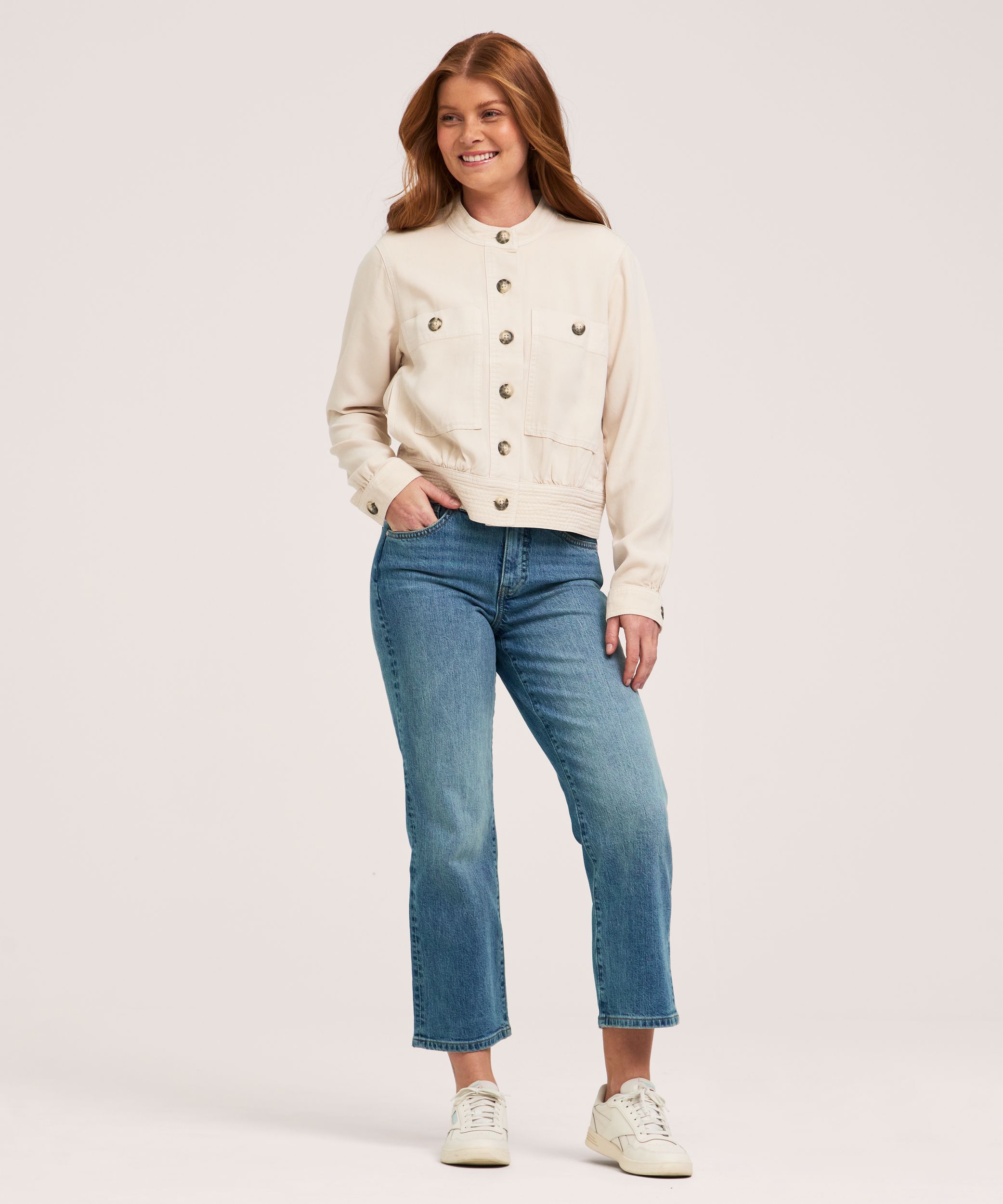 Denver Hayes Women's Tencel Copped Utility Jacket