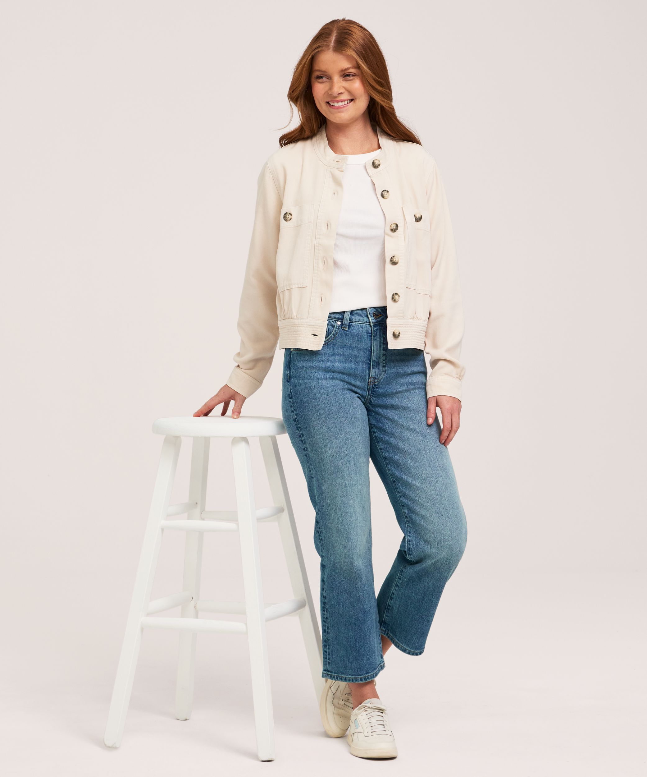 Denver Hayes Women's Tencel Copped Utility Jacket