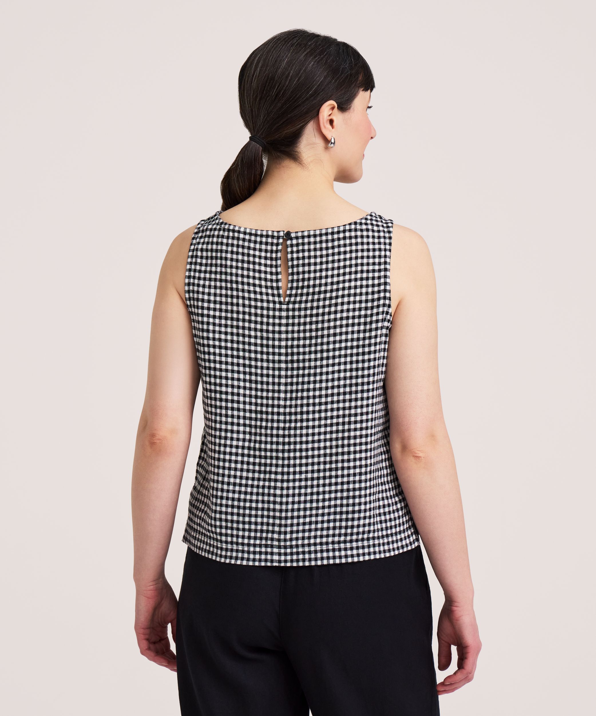 Chemise en mélange de lin sans manches pour femmes, Denver Hayes