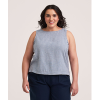 Denver Hayes Women's Sleeveless Linen Blend Shirt