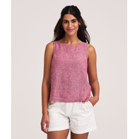 Denver Hayes Women's Sleeveless Linen Blend Shirt