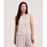 Denver Hayes Women's Sleeveless Linen Blend Shirt