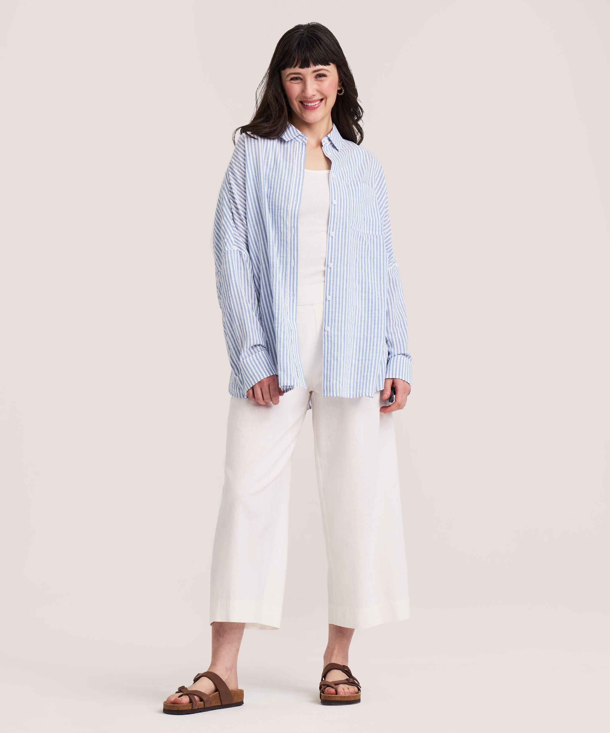 Chemise à manches longues texturée oversize pour femme Denver Hayes