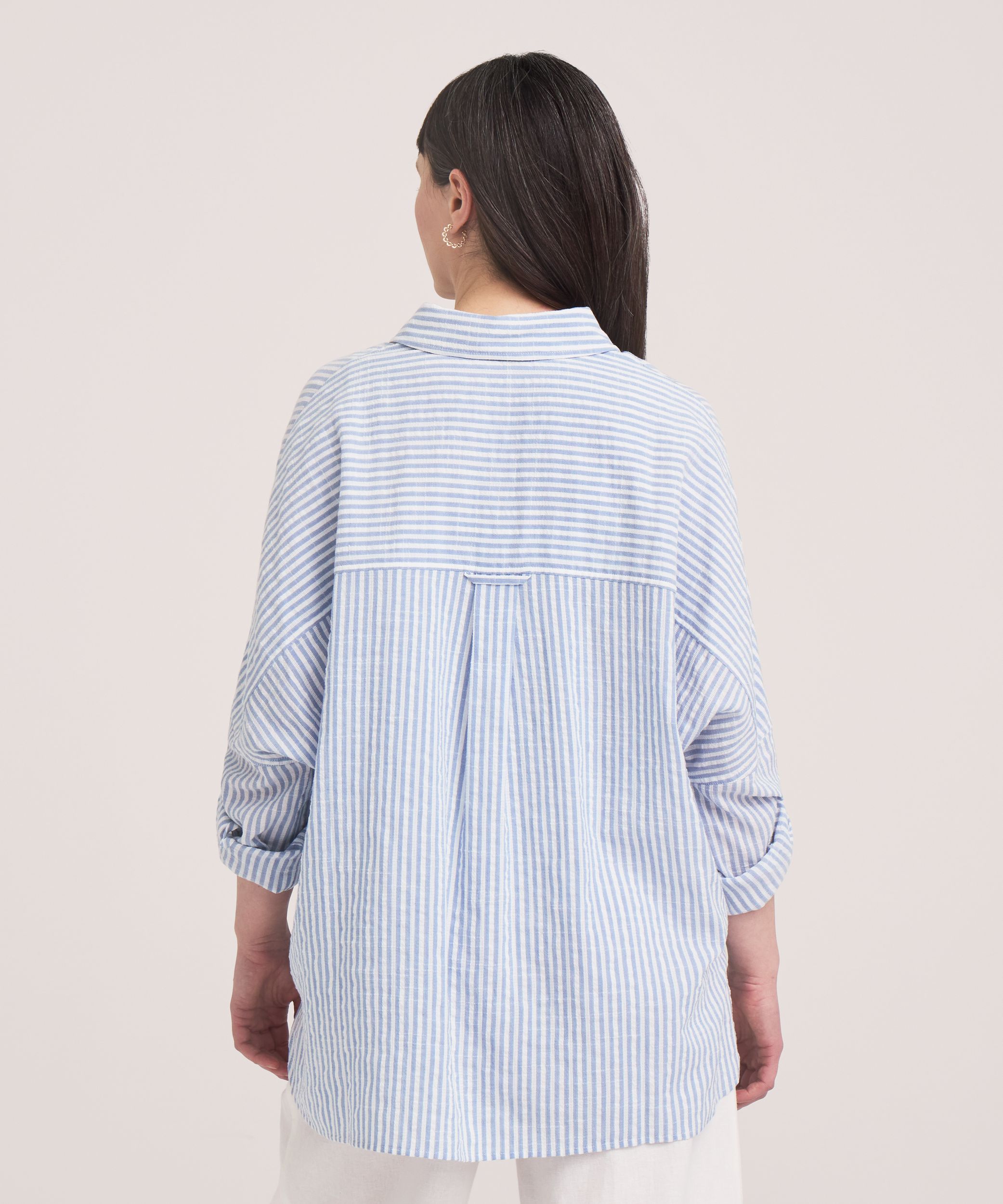 Chemise à manches longues texturée oversize pour femme Denver Hayes